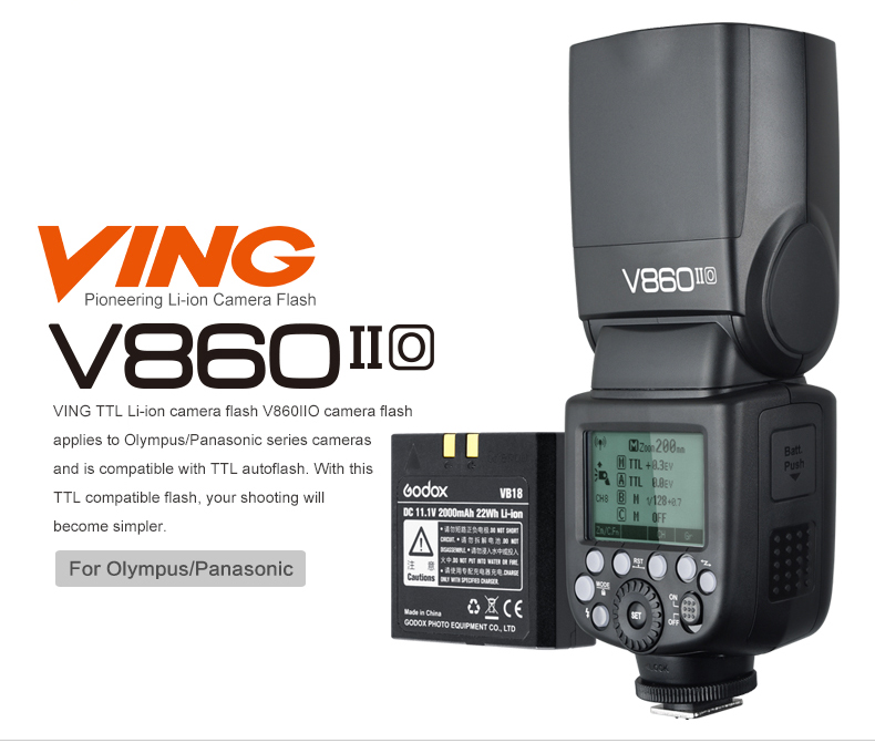  ĐÈN FLASH GODOX V860II O TTL  For  Olympus /Panasonic